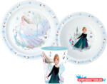 Disney Jégvarázs Royally Cool Karácsonyi étkészlet, micro műanyag szett, pohárral 260 ml (JAV_JVL11150)
