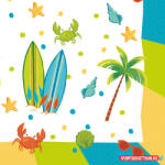 Nyár Surf Party szalvéta 16 db-os 33x33 cm (JAV_DPA9916611)