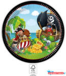 Kalóz Island papírtányér 8 db-os 23 cm FSC (JAV_PNN93965)
