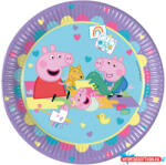 Peppa Malac With Love papírtányér 8 db-os 23 cm FSC (JAV_PNN98419)