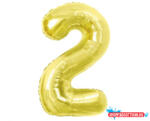 Számok Arany 2-es Light Gold szám fólia lufi 85 cm (JAV_MLG425977)