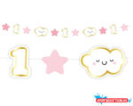 Baby Első születésnap Pink 1st Birthday mini girland 120 cm (JAV_MLG154351)