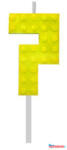 Blocks Építőkocka 7-es Yellow Blocks tortagyertya, számgyertya (JAV_MLG132781E)