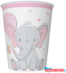 Elefánt Baby elefánt Pink Balloon papír pohár 8 db-os 250 ml (JAV_PKK046849)