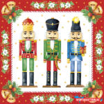 Karácsony Karácsonyi Watercolour Nutcrackers szalvéta 20 db-os 33x33 cm (JAV_PKK761903)