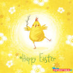 Húsvét Happy Chicken szalvéta 20 db-os 33x33 cm (JAV_PKK056350)