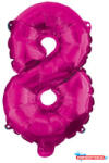 Számok Rózsaszín Hot Pink 8-as szám fólia lufi 95 cm (JAV_PNN92494)