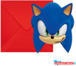 Sonic a sündisznó Sega party meghívó 6 db-os FSC (JAV_PNN95922)