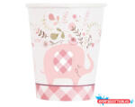 Elefánt Rózsaszín Elefánt Floral papír pohár 8 db-os 266 ml (JAV_MLG822294)
