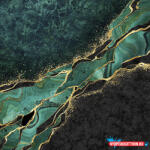  Márvány mintás Malachite szalvéta 20 db-os 33x33 cm (JAV_PKK049901)