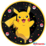Pokémon Yellow Thunder papírtányér 8 db-os 23 cm (JAV_DPA30540)
