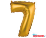 Számok Arany Gold Matt 7-es mini szám fólia lufi 35 cm (JAV_MLG108927)