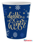 Karácsony Karácsonyi Hello Winter papír pohár 6 db-os 250 ml (JAV_MLG169010)