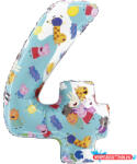 Peppa Malac Blue 4-es szám fólia lufi 66 cm (JAV_GBBL254)