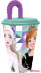 Disney Jégvarázs Ice Magic szívószálas pohár, műanyag 430 ml (JAV_STF74230)