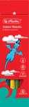 Herlitz Set 6 creioane colorate jumbo (Groase) triunghiulare Herlitz 9498540, 5 mm (9498540)