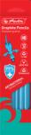 Herlitz Set 12 creioane triunghiulare grafit HB Herlitz bacteriostatic, 2.2 mm, corp albastru (9498440)
