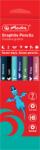 Herlitz Set 7 creioane grafit HB Herlitz rotunde cu zilele saptamanii, corp colorat, 2.2 mm (9498400)