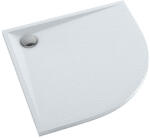 Schedpol Etrusco Grooved White Stone cădiță de duș semirotundă 80x80 cm alb 3.463/B/GR (3463BGR)