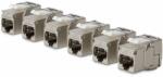 STARTECH CAT8 Keystone Jack 6-Pack 180 Fokos Toolless Árnyékolt CS18792 C8KEYSTP1806PK (C8KEYSTP1806PK)