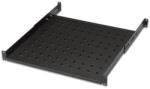 Lande LN-RAF-RMC-1145-BL 19" 1U 450mm mély 4 ponton rögzíthető állítható fekete tálca