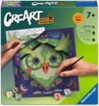 Ravensburger Set pentru pictură după numere Ravensburger CreArt - Bufniță (Do it together) (12023153)