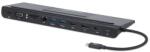 Manhattan USB HUB - USB-C 11-in-1 Triple-Monitor Docking Station with MST, USB 3.2 Type-C Male to HDMI, DP and VGA 153478 (153478)