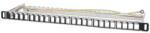 Manhattan Patch panel - Üres patch panel, 24 portos, 10" 0.5U, Fekete (721011)