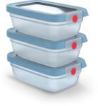 Tefal Élelmiszer-tároló dobozok Tefal OneClick N1230510 3 x 0, 5 l kék (N1230510)