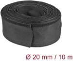 Delock Szőtt tépőzáras karmantyú 10 m x 20 mm-es, fekete (19193) - pepita