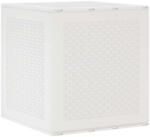 vidaXL Tároló Doboz tárolóval Fehér 55 x 53 x 57 cm Polipropilén (870581)