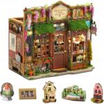  Book Nook 3D puzzle készlet Meseház Különlegességek Led Diy Ajándék (drewniane kwiatowe domki)