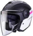Caberg Kask Otwarty Jet Z Blendą Model Soho Zephyr Kolor Czarny Mat/biały/fuksja (intensywny Odcień Różowego) Rozmiar M (c6ic60o2-m)