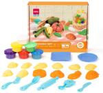 Deli Plastilina 6 culori/set, 240 g, cu 19 accesorii modelaj, Veggie DELI (DLEH726)
