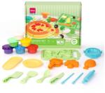 Deli Plastilina 6 culori/set, 240 g, cu 14 accesorii modelaj, Pizza, Pasta and Veggie Party, DELI (DLEH725)