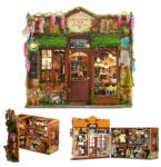 Bedee Miniatűr ház nagy sűrűségű kartonból Modell Book Nook Miniatűr Diy (3D DIY Podpórka do książek w kształcie domku)