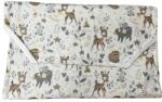  Pamut derékalj gumipántokkal, ovis fektetőre 130 x 60 cm - Szürke erdei állatok