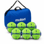Molten Pachet 6 mingi handbal Molten H2A4000, aprobate IHF, marime 2, competitie, cu geanta transport (6xH2A4000+EH0046-B)