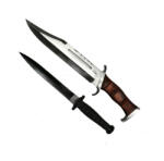 Depox Set doua cutite de vanatoare , Tactical Knife, DEPOX®, Otel inoxidabil, Teaca inclusa (1889)