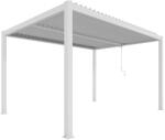 Ximax fehér pergola 4 x 3 - manuális működtetéssel, színes LED-szalaggal (9006547810394)