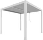 Ximax fehér pergola 3 x 3 - manuális működtetéssel, színes LED-szalaggal (9006547810370)
