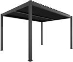 Ximax antracit pergola 4 x 3 - motoros működtetéssel, színes LED-szalaggal (9006547810189)