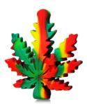 Black Sheep Pipa silicon/sticla Leaf rasta 10cm