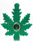 Black Sheep Pipa silicon/sticla Leaf verde 10cm
