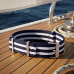 Phenome Straps Premium Nato Óraszíj KÉK/FEHÉR- 22mm / L/XL- 335mm