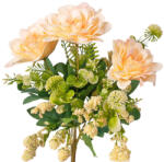Valex Decor Dália selyemvirág csokor, 7 ágú, 36cm magas - Krém (LD003-02)