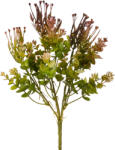 Valex Decor Műnövény bokor, 5 ágú, 37cm magas - Bordós zöld (LD102-01)