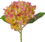 Valex Decor Real touch hortenzia, 21cm magas, virágfej átmérő: 15cm - Zöldes rózsaszín (LD108-05)