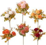 Valex Decor Krizantém selyemvirág csokor, 7 ágú, 34cm magas - 36db-os mix (LD004)