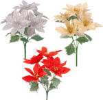 Valex Decor Mikulásvirág csokor, 5 fejes, 31cm magas - 36db-os mix (LD093)